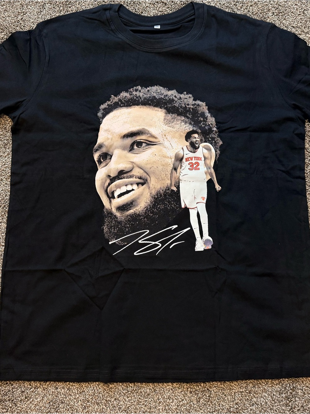 NEW - Size XXL - New York Knicks NBA Champs Karl-Anthony Towns Signature Shirt